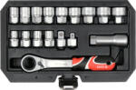 TOYA spline dugókulcs készlet 17 részes - 3/8″ és 1/2″ - YT-38653