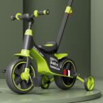 Flippy Bicicletă multifuncțională 3 în 1 Flippy, 2-6 ani, cu roți auxiliare, negru-verde (161427)