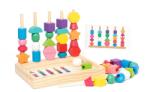 Flippy Jucărie Montessori de sortat Flippy din lemn, forme geometrice, 25 piese, +3 ani (134196)