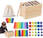 Flippy Jucărie de sortare Montessori Flippy din lemn, multicolor, +36 luni (164456)