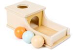 Flippy Jucărie educativă Montessori din lemn Flippy, pistă cu bile și tunel, multicolor (165400)