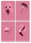 Pigna Füzet A/4 38 Lapos Vonalas Monocromo Pink Vegyes Minta (P11111292)