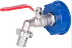 Strend Pro Karos csap IBC tartályhoz 1/2" kimenet, (+ 3/4"es bővítőcsavar kimenet) 60mm tartály záró kupak 1/2"-os csatlakozással, 1/2"-os tömlővég (256929)