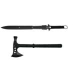 DEPOX Set topor si sabie de vanatoare, DEPOX®, negru, 39 cm, teaca inclusa (0962)