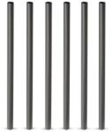 TRUEBRANDS VISKI Коктейлни сламки LowBall GunMetal - 6бр, черни (VISKI-11190)