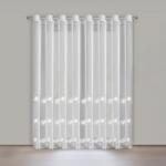 Takoy Fehér finom hálós függöny elegáns hímzéssel 350x250 cm ringlivel - LETI
