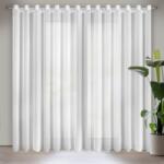 Takoy Fehér sima matt sifon függöny 350x250 cm ringlivel DALIA