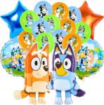 100pa Lufik Kutya Bluey Bingo 24db-os Lufi Szett Születésnapi Dekoráció Hélium