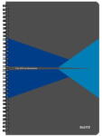 Leitz Caiet de birou Leitz Office A4 coperta PP cu spira 90 file matematica albastru (ESS44950035)