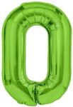 PartyPal Fólia lufi 0-ás szám Zöld 100cm