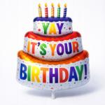 PartyBee Fólia lufi Születésnapi torta Többszínű 78x127cm