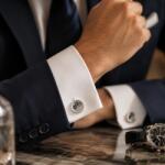 Borealy Butoni Classic Steel Wheel Gear Silver (BIJ2601) Buton camasa