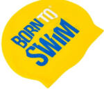 BornToSwim Cască de înot borntoswim classic silicone galben/albastru