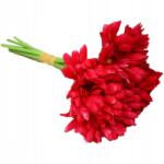 Goliat 7 gerbera csokor gumírozott szárakon piros Váza Dekoráció (GRB-P7/4)