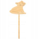 Loveart Rétegelt lemezből készült dekoráció pálcikán, cica, 14 cm (LVSK-1354)