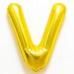 PartyBee Fólia lufi V betű arany 40cm Betű Felirat Név Születésnap