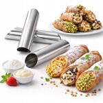 Alma Cukrászati Formák Fém Keksz Csövek Cannoli Típusú Sütemények Krémmel (CIASTKA CANNOLI FOREMKI ALMA)