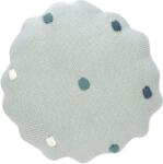 Lassig Плетена възглавница Lassig - Dots, 25 х 25 cm, мента (4042183406640)