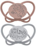 NIP Силиконови залъгалки NIP My Butterfly Green - Маймуна и тигър, 5-18 м, 2 броя, кафява (64000821316195) - baby
