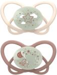NIP Силиконови залъгалки NIP My Butterfly Green - Зайче и звездичка, 0-6 м, 2 броя, бежови (14000821316249) - baby