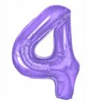 PartyPal Lila 4-es szám fólia lufi 100 cm