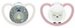 Nuk Силиконови залъгалки NUK Perfect Match - Air Night, 0-6 м, 2 броя, овца (10175352) - baby