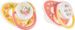 Lorelli Силиконови залъгалки Lorelli Baby Care - С капаче, 6м+, 2 броя, Yellow/Pink (10220760002) - baby