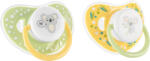 Lorelli Силиконови залъгалки Lorelli Baby Care - С капаче, 6м+, 2 броя, Yellow/Green (10220760003) - baby