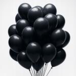 PartyBee Latex lufi csokor szett fekete 30cm 50db