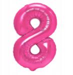 PartyPal Fólia lufi 8-as szám, sötét rózsaszín, 100 cm