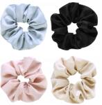 EdiBazzar Hajgumi Szatén Scrunchie Nagy Női Kényelmes Frottír Szett 4db-os (Frotka Zestaw Gumek 4 Szt. Do Włosów)