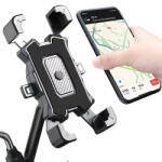 FIXATO Suport Telefon pentru motocicleta/scuter Rotire la 360°, Negru, prindere pe oglinda (suport-tip-1-oglinda-v2)