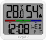 evoair Higrometru si termometru digital, Evoair SENTIMINI, indicator umiditate și temperatură, data si ora, Alb (SENTIMINI)