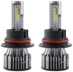 Techstar Set 2 LED-Uri Auto Techstar® V8, 9007, 120W, 12-24V, 15000 Lumeni, 6000K, Unghi Fascicul 360°, CSP 3570, Canbus, Radiator Aluminiu, Racire Cooling Tech, Argintiu (SKU2926)