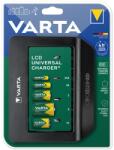 VARTA LCD Universal Charger+ akkutöltő (AA/AAA/C/D/9V elem kompatibilis, led kijelző, fekete) (57688101401)