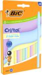 BIC Cristal Pastel golyóstoll, 1, 0 mm-es hegy, kék, pasztell színű test, 10 db-os kiszerelés