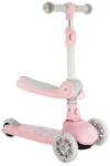 MoMi Trotineta Transformabila Momi Debe Sezut Pliabil si Lumini LED Pink (HULA00018) Trotineta