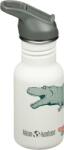 Klean Kanteen Kid Classic Narrow 12oz (w/Flip Seal Sport Cap) gyerek kulacs fehér/zöld