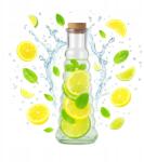 Bimberek Karafka Bimberek 380ml, üveg, modern dizájn, fa tető, 22x8cm (BUT000630)