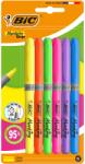 BIC Grip kiemelő, ferde hegyű, közepes, neon színek, 6 db-os blisztercsomag