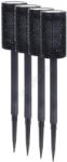 MILAGRO Комплект от 4 LED соларни лампи DECOR LED, 1, 2 V, 150 mAh, 3000 K, 39 см, IP44, черни (MI2914)