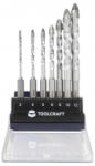 TOOLCRAFT Keményfém, Acél Fúró készlet 3 mm, 4 mm, 5 mm, 6 mm, 8 mm, 10 mm, 12 mm Teljes hossz 155 mm Edzett 1 db (TO-10312161) (TO-10312161)