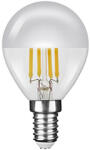 Modee E14 LED izzó Retro filament (4W/360°) Kisgömb - meleg fehér, Silver Top tükrös izzó (ML-P45F2700K4WE14ST)