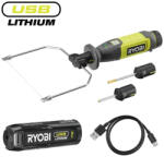 RYOBI 4V melegenvágó (hungarocellvágó) szett 2, 0 Ah akku+USB-C töltőkábel, RHC4-120G (5133006198)