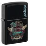 Zippo Tattoo Design fekete benzines öngyújtó - tetoválás stílusú mintával (Z-190428-3)