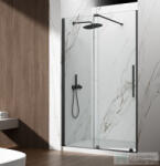 SAPHO GELCO SPIRIT BLACK tolóajtó, 1500mm, transzparent üveg (GI1015B) (GI1015B)