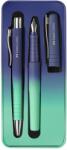 Faber-Castell Set cadou stilou+pix Faber-Castell Poly Ball Flow Edition albastru-turcoaz (FC241055)
