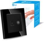 iUni Priza TV + Internet RJ45, Cat6, Rama sticla securizata, iUni TDS, Black (554032)