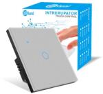 iUni Intrerupator smart touch, WiFi, Sticla securizata, iUni 1G, 1 Canal, 10A, Control vocal, Smart Life / Tuya, LED, Silver (553806)