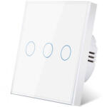 iUni Intrerupator touch iUni 3F, 3 Canale, Sticla Securizata, LED (550256)